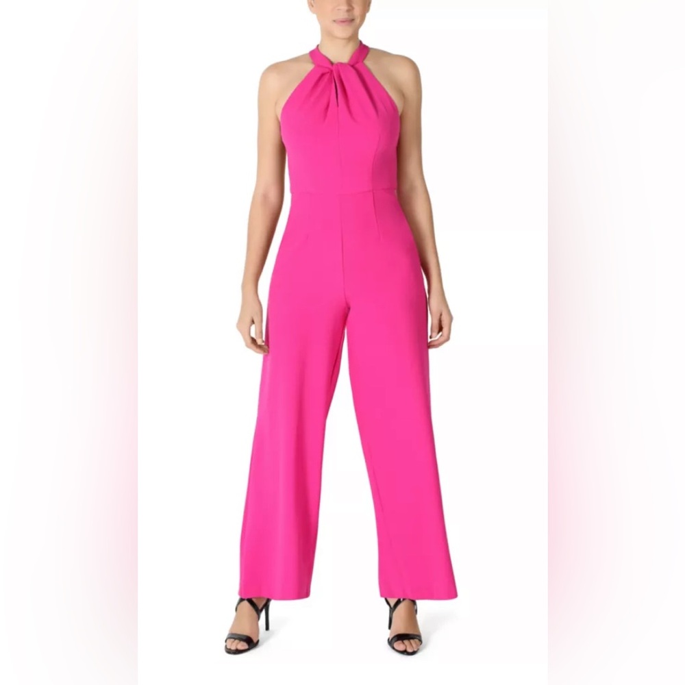 NWT Julia Jordan Fuchsia Halter Jumpsuit